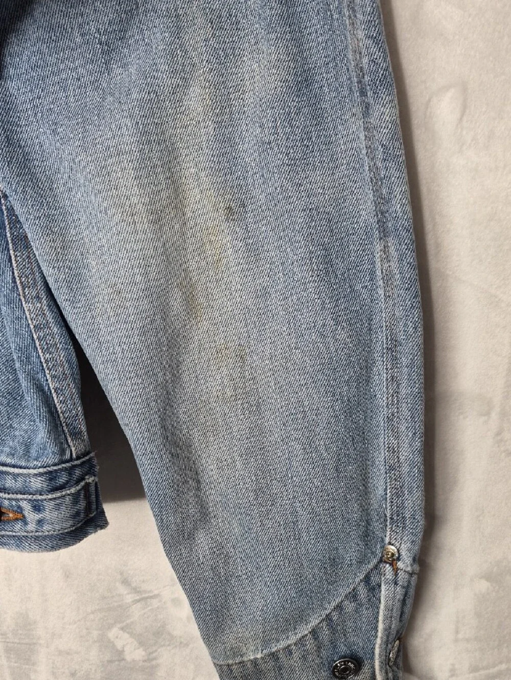 Vintage 80s Polo Ralph Lauren Made in USA Distressed Denim Jacket Medium